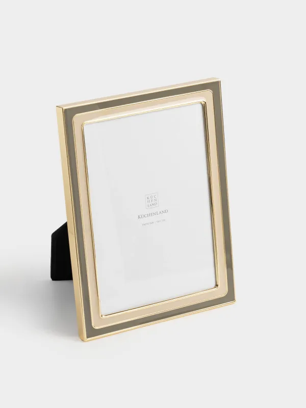 Фоторамка, 15х20 см, металл/стекло, бежевая, Gallery, image-0