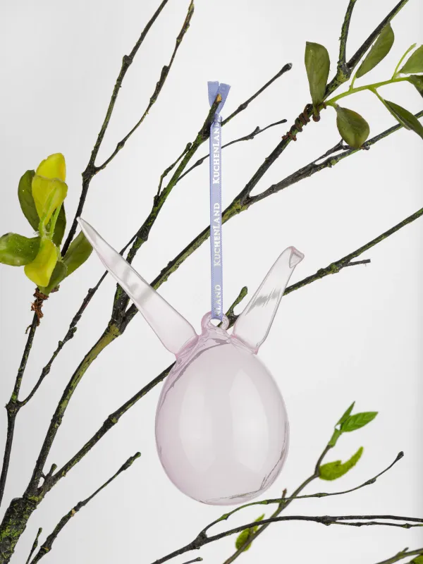 Сәндік салпыншақ, 9х13 см, шыны, түрлі-түсті, құлақтары бар Пасха жұмыртқасы, Flora Easter, image-2