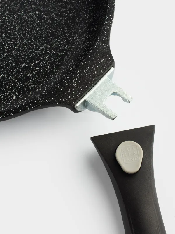 Сковорода, 24 см, съемная ручка, с покрытием, алюминий, Solution 2, image-6