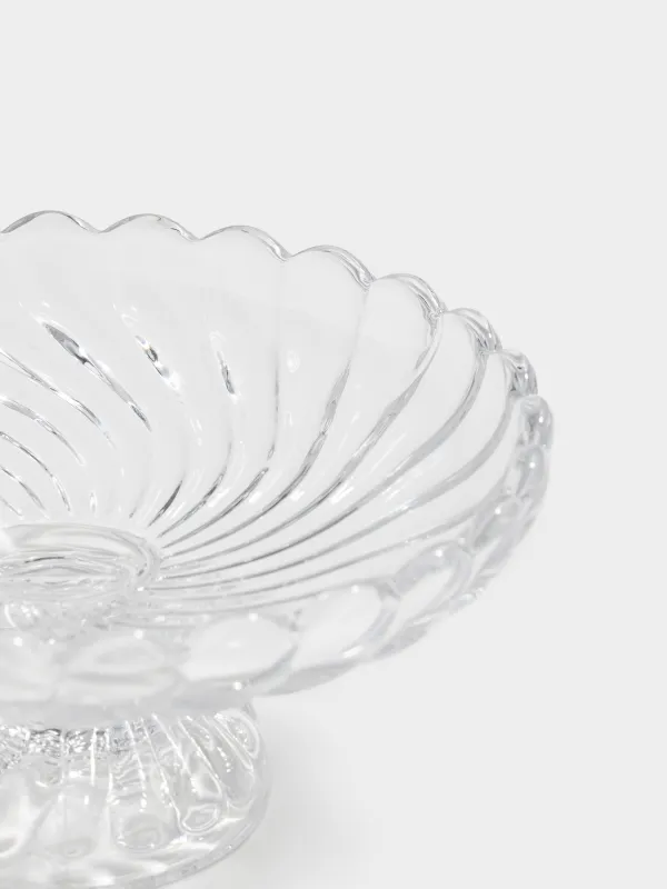 Ыдыс, аяқты, 15х7см, дөңгелек, шыны, Clear pattern, image-2