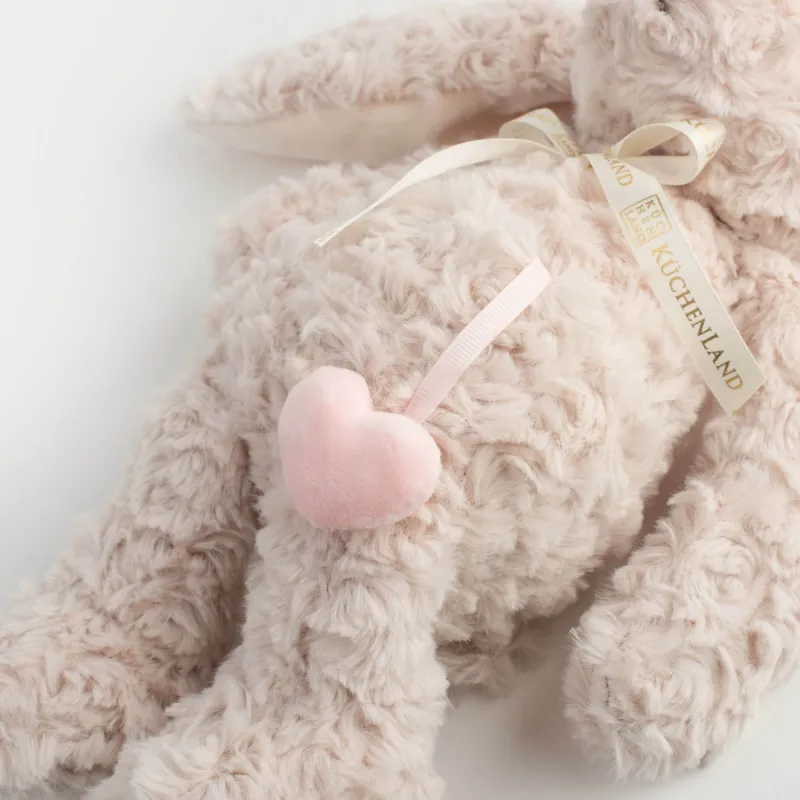 Ойыншық, 33 см, жұмсақ, сүт түстес, жүрегі бар Қоян, Rabbit, image-4