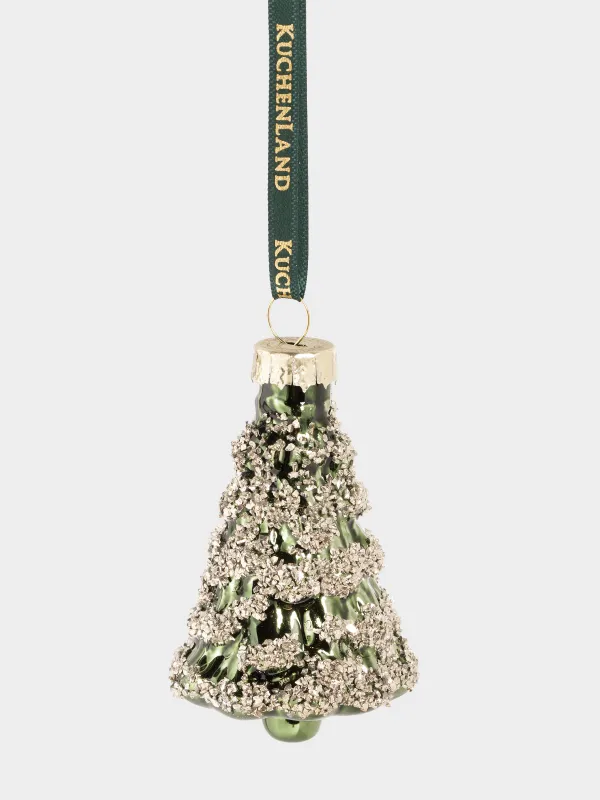 Набор елочных игрушек, 7 см, 3 шт, стекло, с блестками, Новогодние атрибуты, Figure christmas, image-2