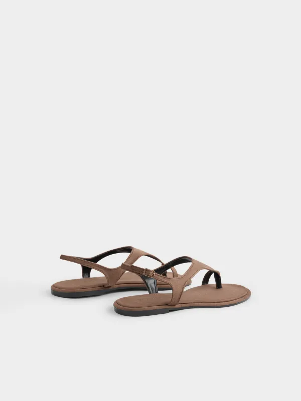 Әйелдерге арналған сандалдар, өлшемі 36, жасанды күдері/резеңке, қоңыр, Maimie, image-4