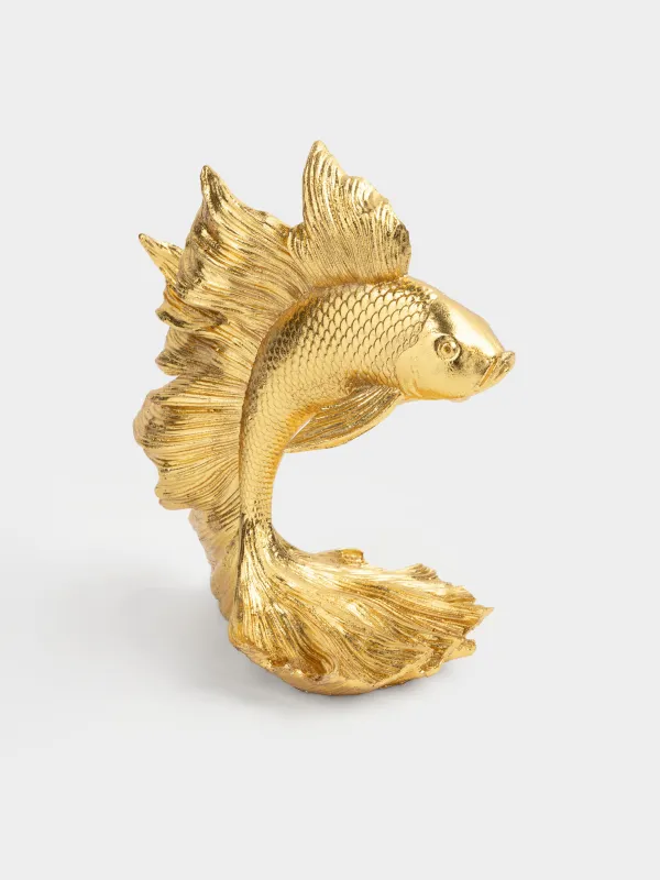 Статуэтка, 20 см, полирезин, золотистая, Рыбка, Goldfish, image-1