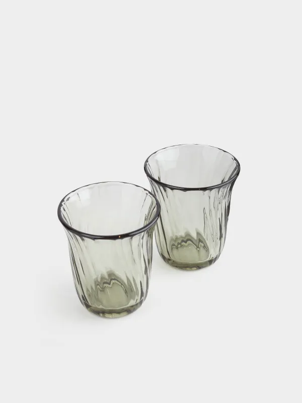 Стақан, 10 см, 270 мл, 2 дана, шыны Р, жасыл, Lombardy R color, image-1