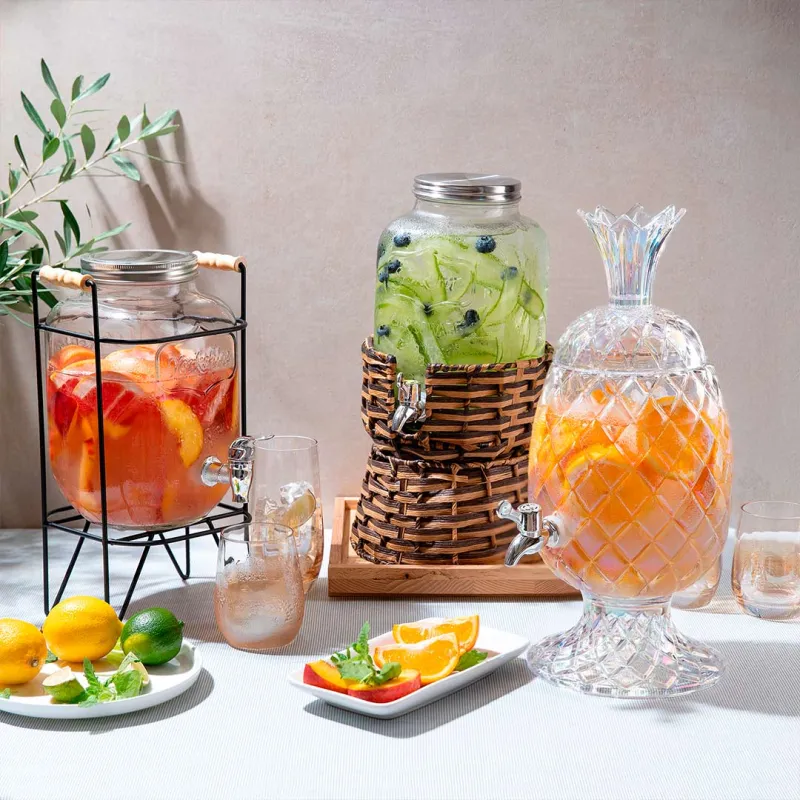 Сусындарға арналған диспенсер, 4 л, тұғырда, шыны Р/металл, қара, Berry, image-7