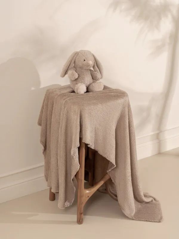 Плед с игрушкой, 178х132 см, флис/полиэстер, бежевый, Зайка, Rabbit, image-6