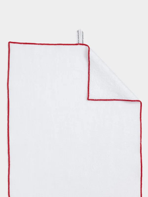 Асүйлік сүлгі, 40х60 см, мақта, ақ, қызыл жиегі бар, Жылқы, Christmas traditions, image-2