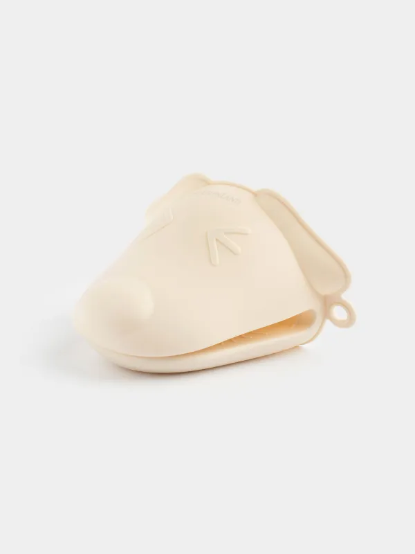 Ыдыс ұстағыш, 13 см, силикон, сарғылт-қоңыр, дақты, ит, Soft speckled, image-2