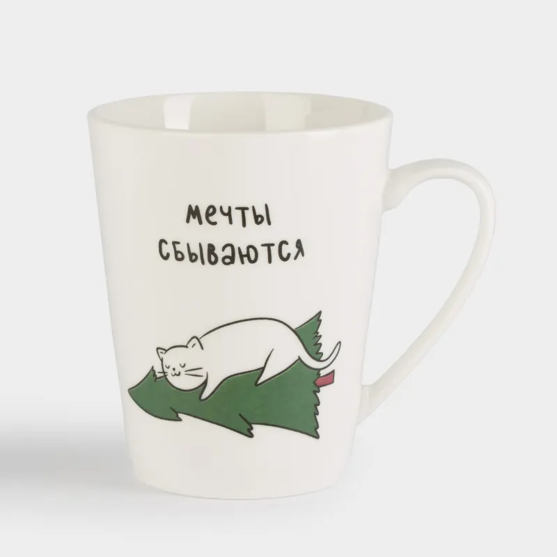 Саптыаяқ, 420 мл, фарфор N, ақ, Шыршадағы мысық, Cat