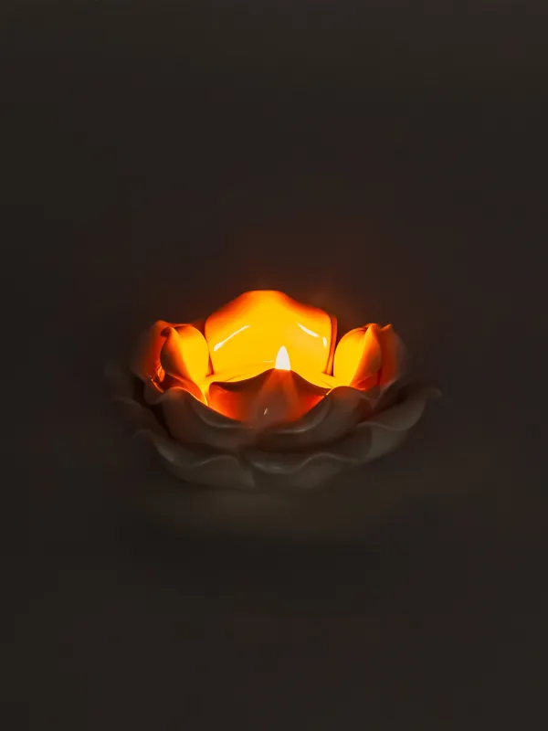 Подсвечник, 9x4 см, для чайной свечи, фарфор P, молочный, Роза, Rose, image-6