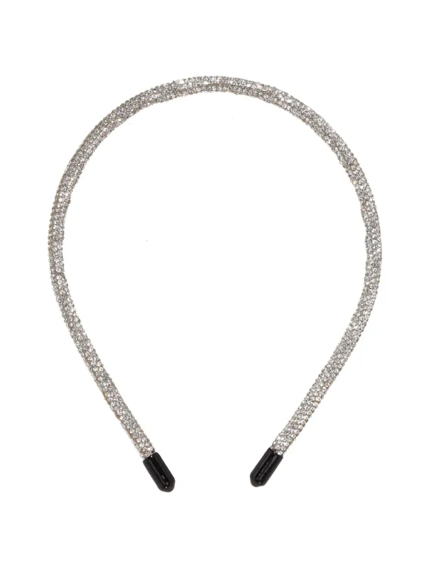 Шаш жиегі, 12х14 см, пластик, күміс, кристалдар,  Jewelry crystal, image-0