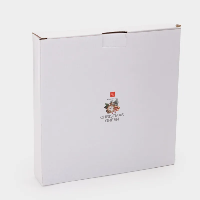 Подставка для пирожных, 25х20/24 см, 2 яруса, керамика D/металл, Венок и часы, Christmas green, image-3