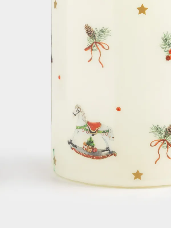 Свеча, 7х9 см, цилиндрическая, Print candle, image-1