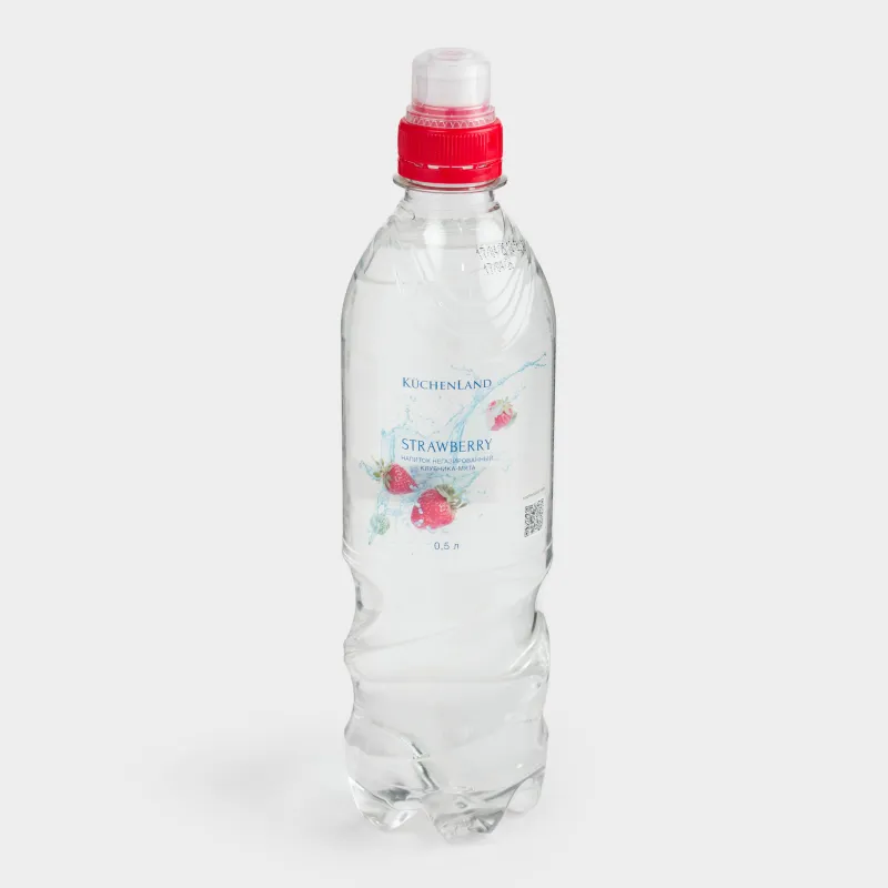 Су, 500 мл, ішуге жарамды, газдалмаған, бөтелкеде, құлпынай мен жалбыз дәмі бар, Water berry