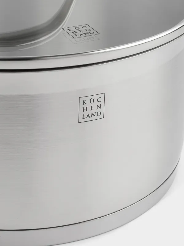 Кәстрөл, 22 см, 4 л, қақпағы бар, Silver Stone, image-3