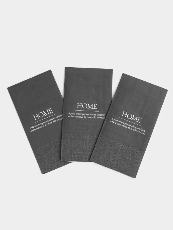 Қағаз майлықтар, 33х33 см, 20 дана, тікбұрышты, қара, Home, Course, image-2