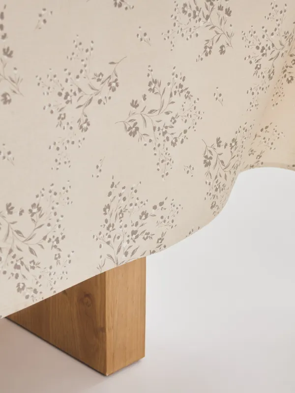 Дастархан, 170х250 см, PU жабыны бар, полиэстер/вискоза/зығыр, сарғылт-қоңыр, Гүлдері бар бұтақтар, Branches, image-7