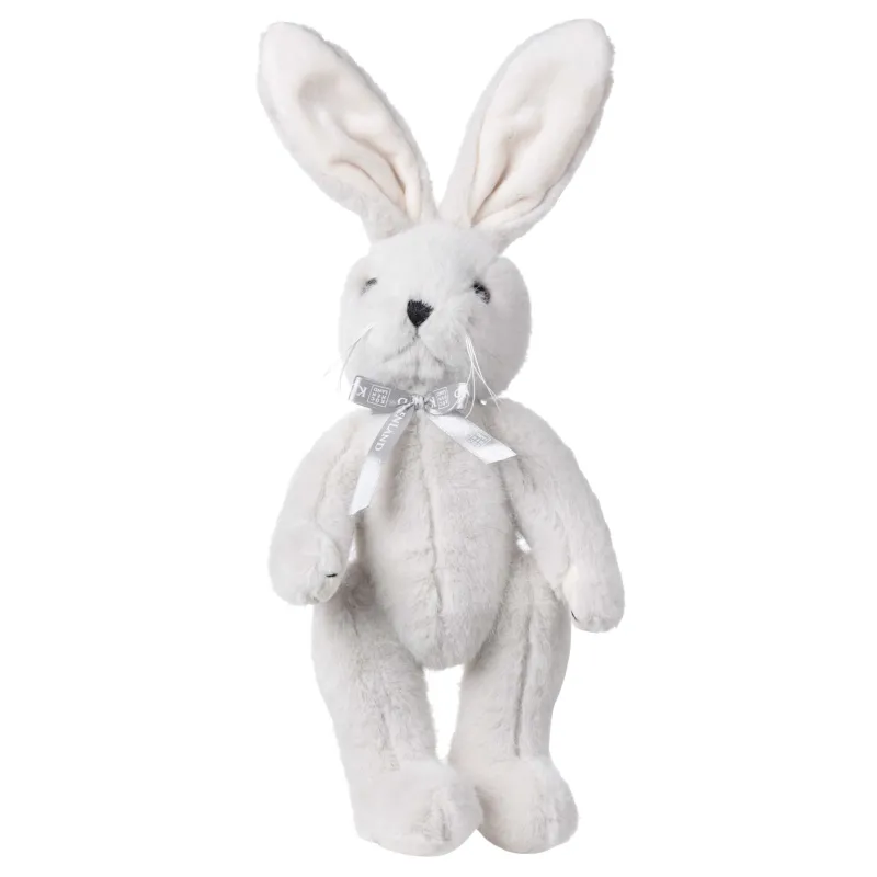 Ойыншық, 30 см, жұмсақ, қозғалмалы табандары бар, полиэстер, ашық сұр, Қоян, Rabbit toy
