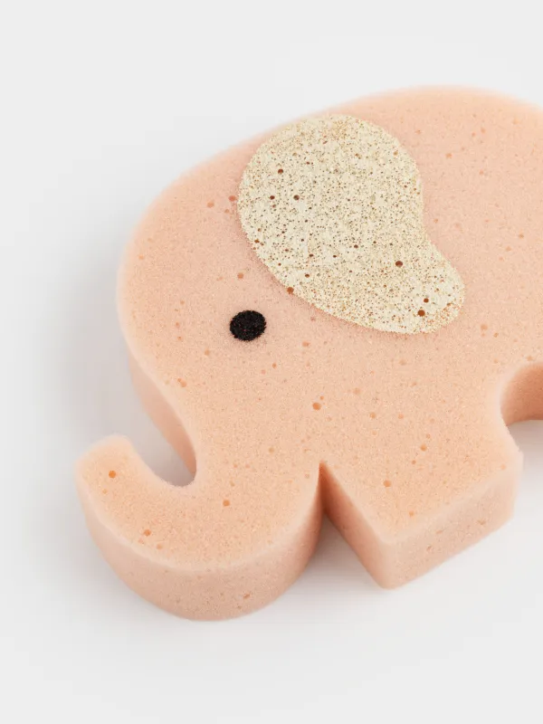 Денеге арналған губка, 12 см, балалар, полиуретан, сарғылт-қоңыр, Піл, Childhood, image-4