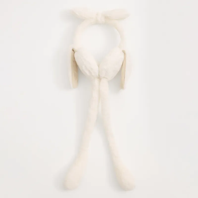 Сәндік тоғыншақ, 18х22 см, құлақтары көтеріледі, букле, ақ, Бантик, Rabbit