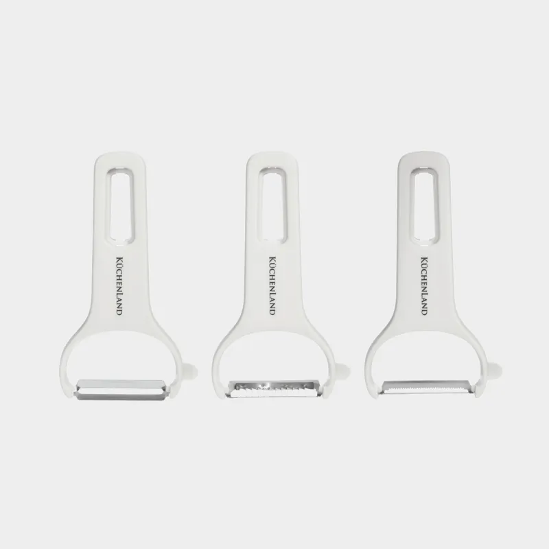 Көкөніс тазалау жинағы, 3 зат, болат/пластик, крем түсті, Shred