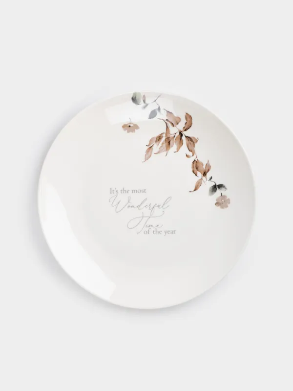 Тіскебасар тәрелкесі, 20 см, 2 дана, фарфор N, күзгі гүлдер, Refined floral, image-2