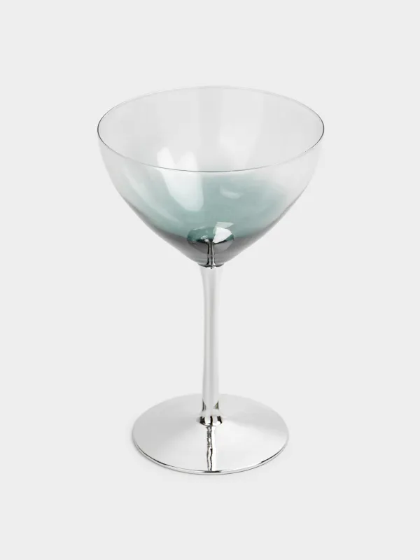 Шампан бокалы, 230 мл, 2 дана, шыны, сұр градиент, Vergato gradient, image-1