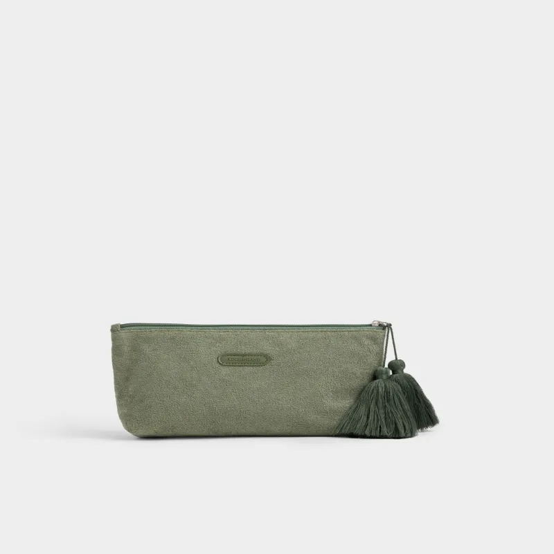Косметичка, 28х15 см, с кисточками, Terry cloth, image-1