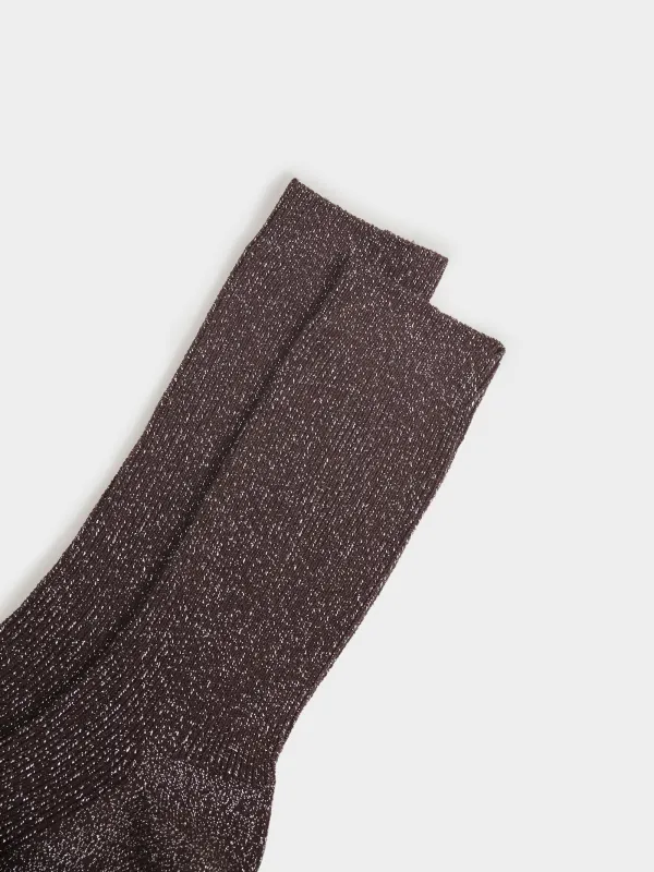 Әйелдер шұлықтары, өлшемі 35-38, мақта/полиэстер/люрекс, қоңыр, Rubchik, image-3