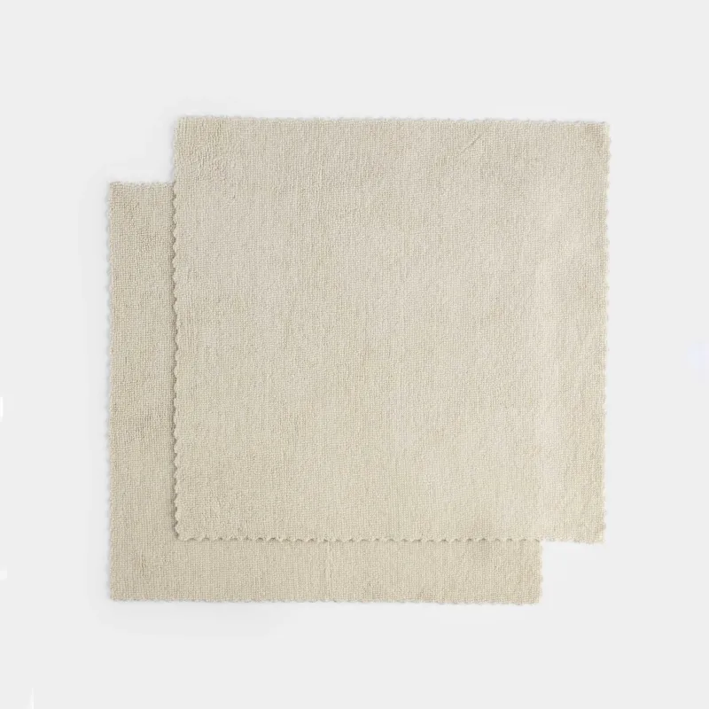 Тазалауға арналған шүберек, 32х32 см, 2 дана, түкті микроталшық, сұр-сарғылт-қоңыр, Clean