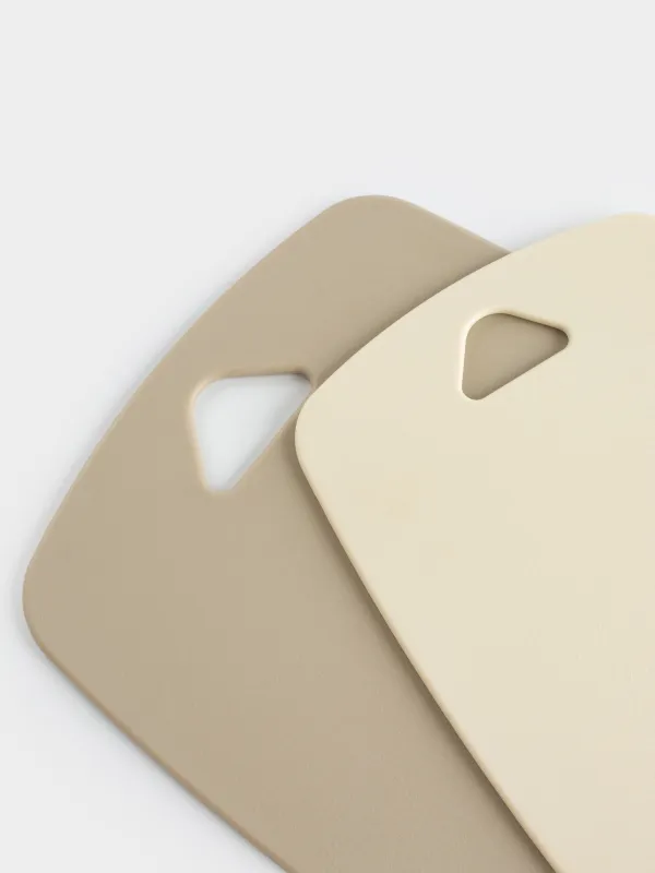 Кесу тақтасы, 30/35 см, 2 дана, пластик, сүт / сұр-қоңыр, жұмсақ ас үй, image-5