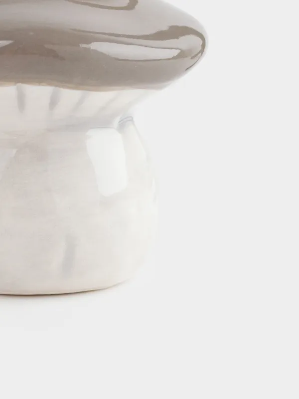 Мүсінше, 7 см, керамика, сүтті-қоңыр, Саңырауқұлақ, Slight frost, image-1