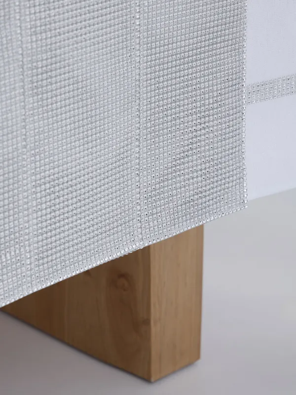 Үстел төсеніші, 40х160 см, страздары бар, полиэстер/пластик, күміс, Rhinestones, image-6