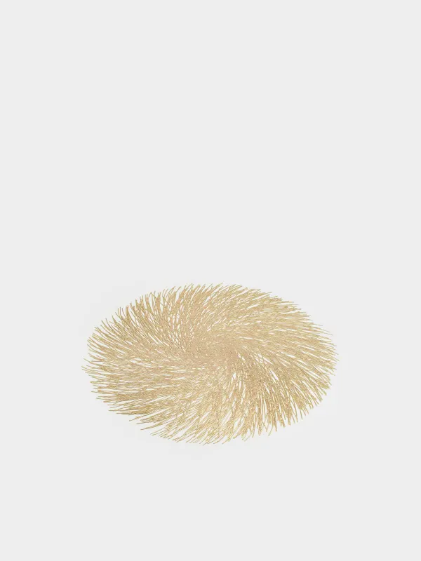 Аспаптарға арналған майлық, 38 см, ПВХ, дөңгелек, алтын түстес, Azhur Grid, image-1