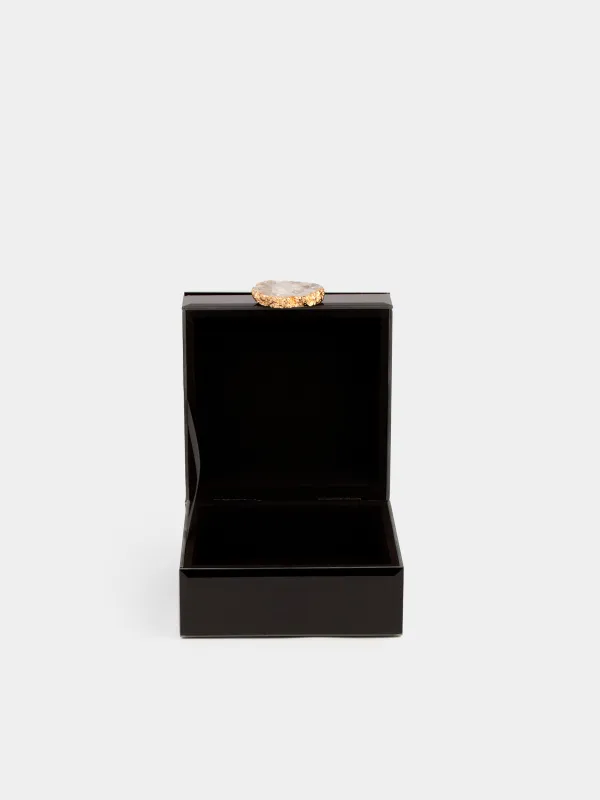 Шкатулка для украшений, черная, Glossy black, image-3