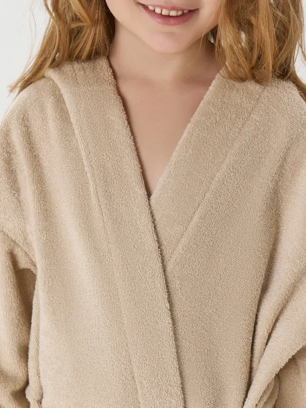 Халат детский, бежевый, Ушки, Teddy, image-1