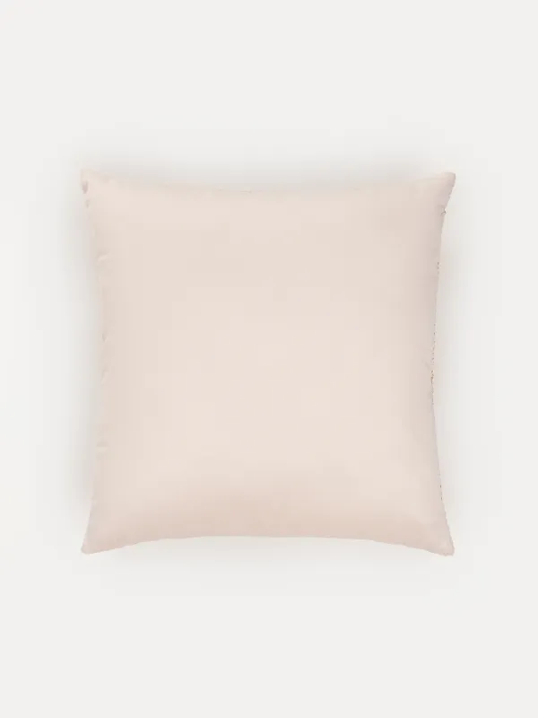 Сәндік жастық, 45х45 см, букле/барқыт, сүт түстес, Дала гүлдері, Boucle, image-1