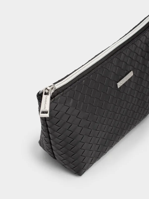 Косметикалық сөмке, 26х13 см, полиуретан, қара, Sennit, image-1