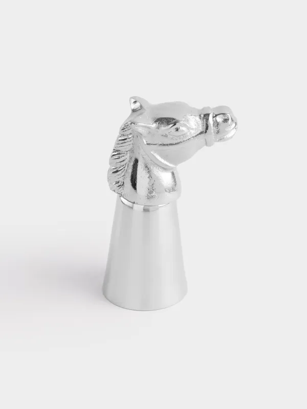 Араққа арналған рюмка, 150 мл, металл, күміс, Жылқы, Horse silver, image-1
