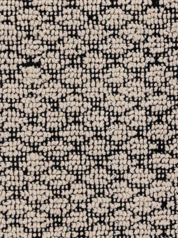 Кілем, 50x80 см, шашақты, таймайтын, мақта, бежевый және қара түсті, Ромб өрнегі бар, Rhombic, image-2