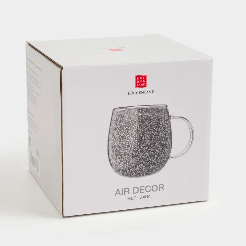 Саптыаяқ, 330 мл, шыны Б, ішінде сұр кристалдары бар, Air decor, image-6