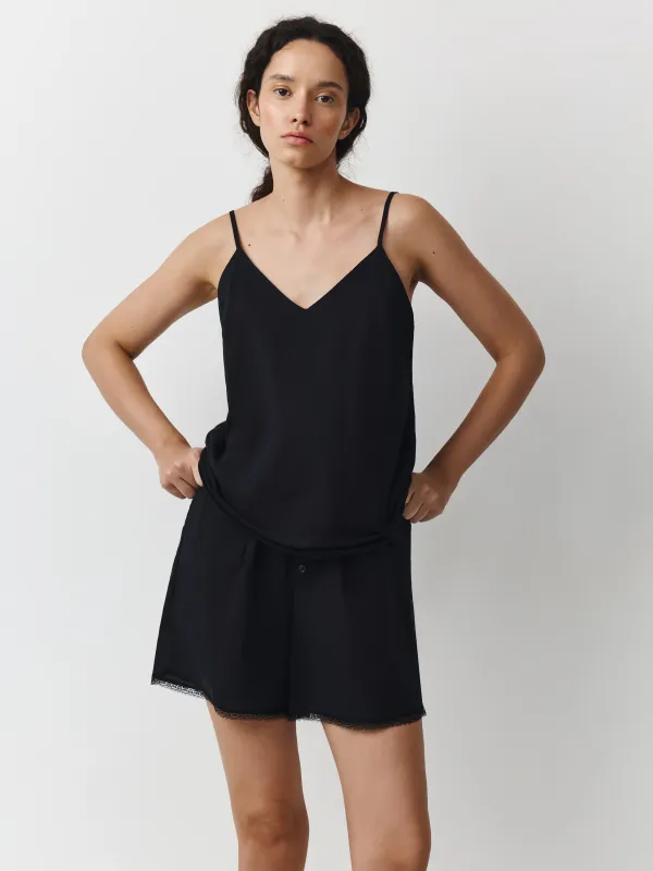 Әйелдер шорттары, үйге арналған, өлшемі S, шілтерлі, мақта, қара, Delia, image-0