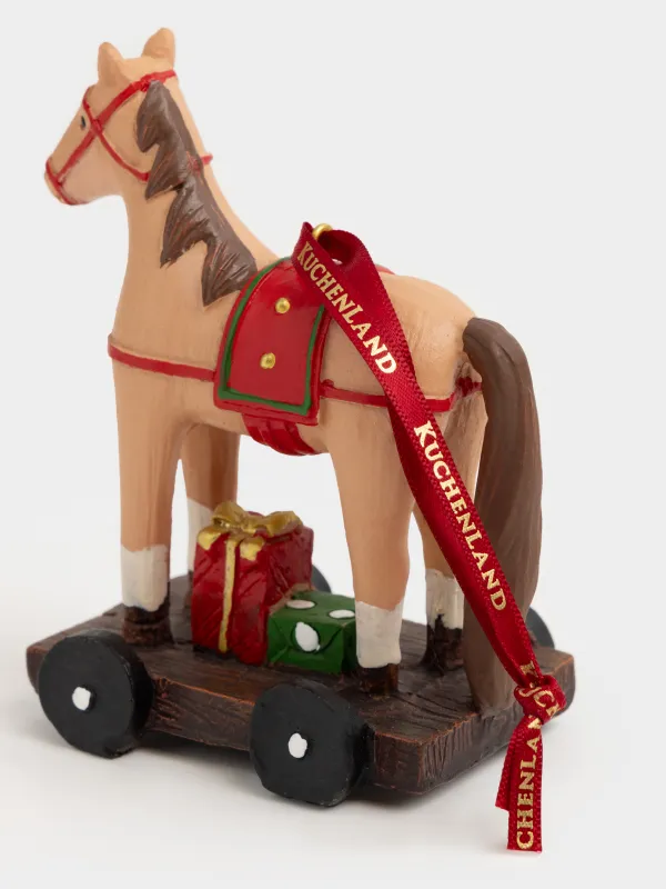 Статуэтка, 10 см, полирезин, коричневая, Лошадка, Figure christmas, image-5