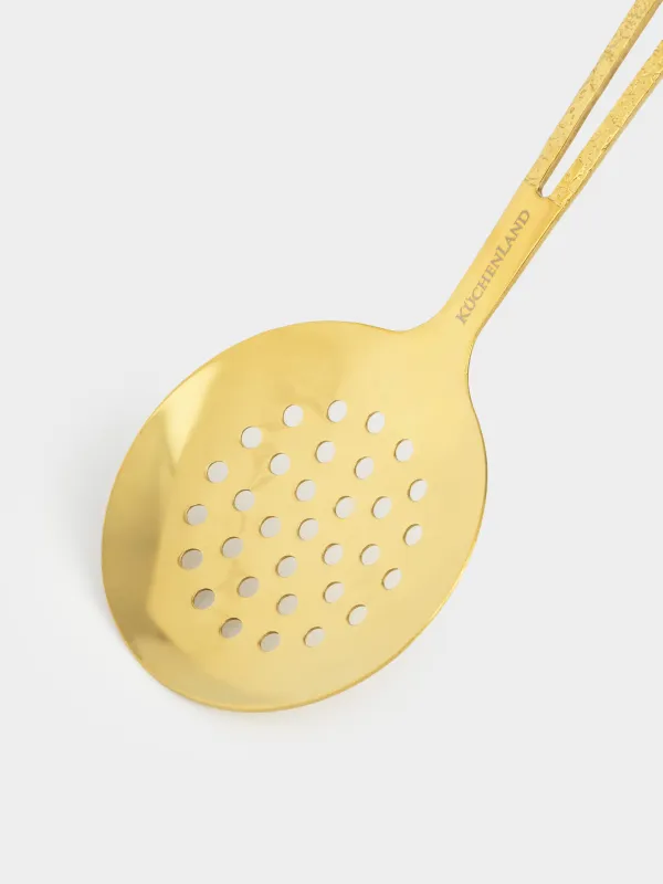 Шумовка, 26 см, сталь, золотистая, Viron gold, image-2