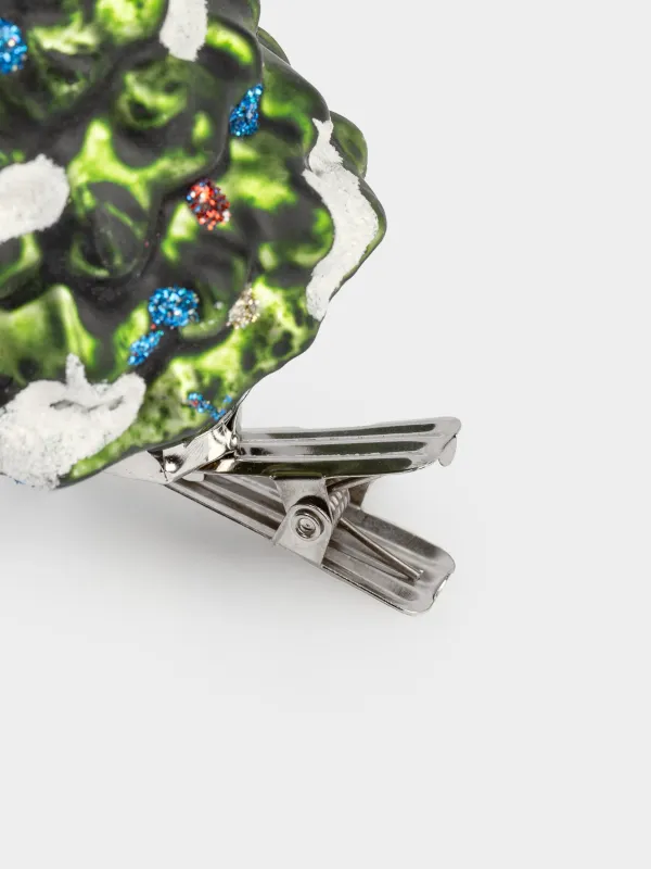 Набор елочных игрушек, 7 см, 2 шт, на клипсе, стекло, Лошадь и ель, Figure christmas, image-4