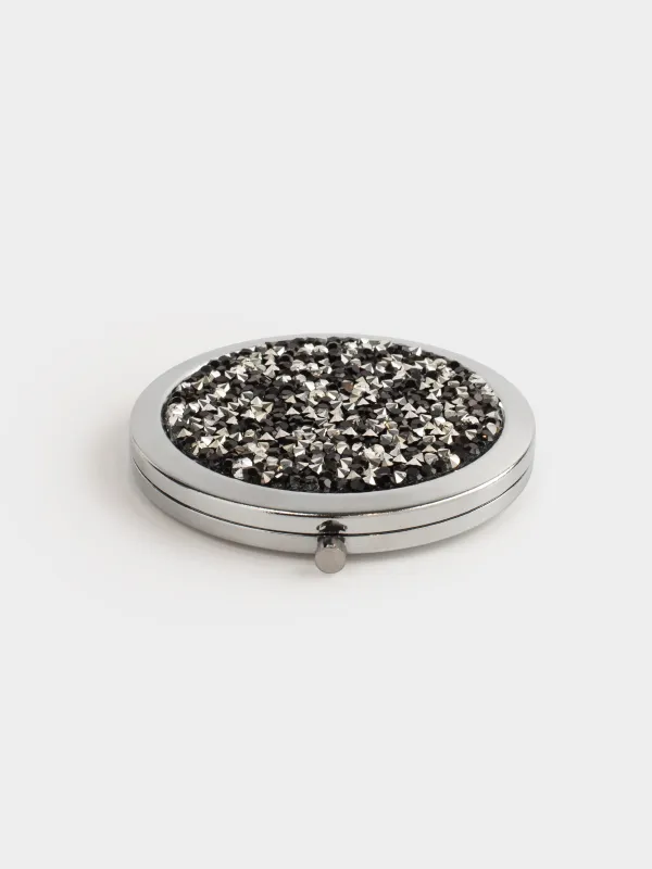 Қалта айнасы, 7 см, екі жақты, болат, күміс түстес, Қара жылтыр, Actress, image-2