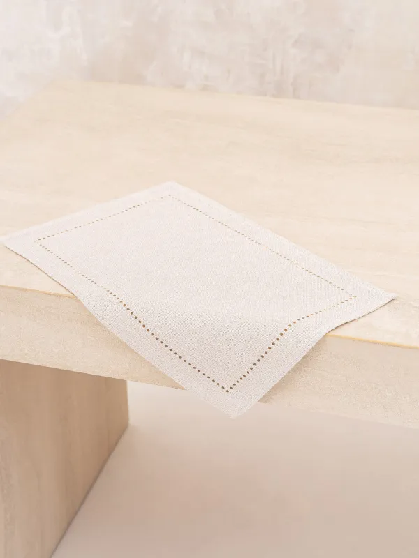 Аспап астындағы майлық, 30х45 см, полиэстер, тікбұрышты, күміс Крем, Hemstitch, image-6