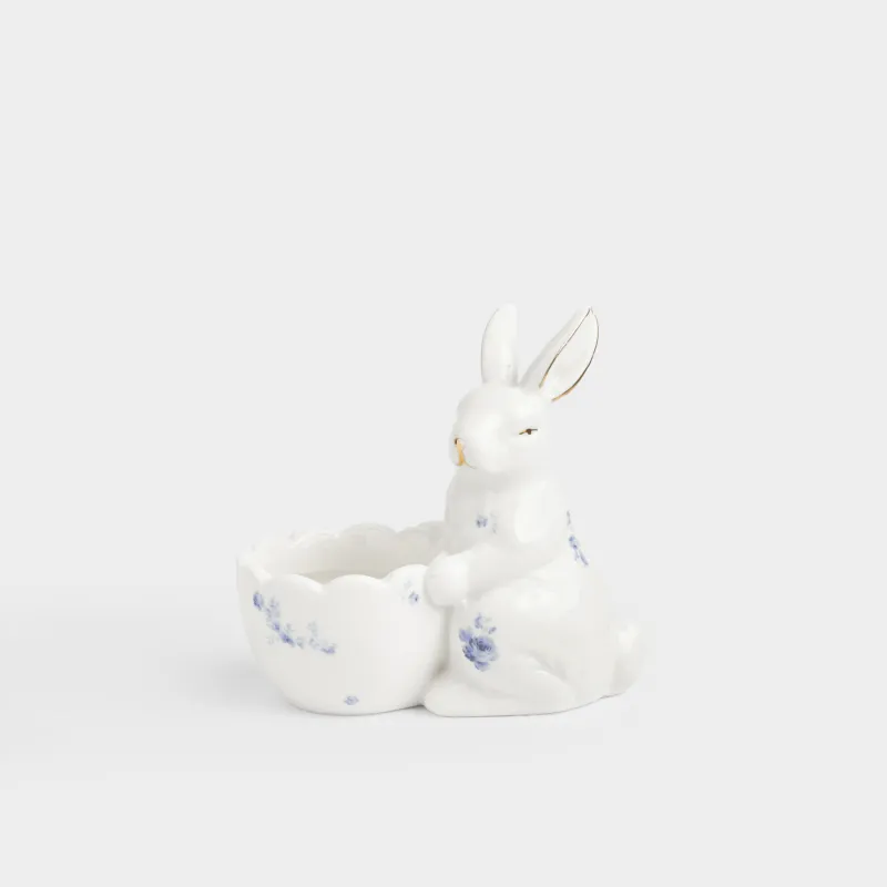 Жұмыртқа тұғыры, 10 см, фарфор P, ақ және алтын түстес, Қоян, Tradition Easter