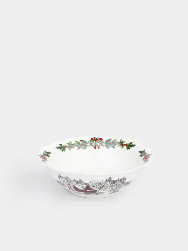 Салат ыдысы, 15х5 см, 290 мл, фарфор N, ақ, Ормандағы үй,  Forest house, image-1